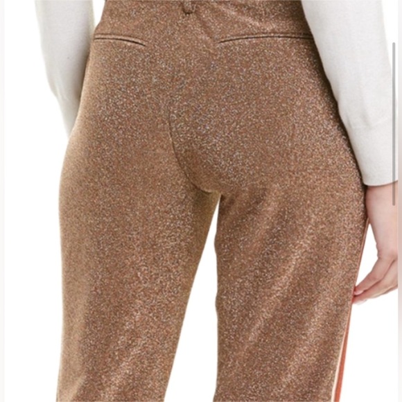 Scotch and Soda Bronze Metallic Knit Side Stripe Trousers - Size XS - Picture 4 of 12